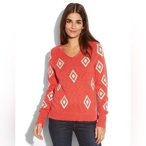 Lucky Brand Diamond Intarsia Sweater Large
